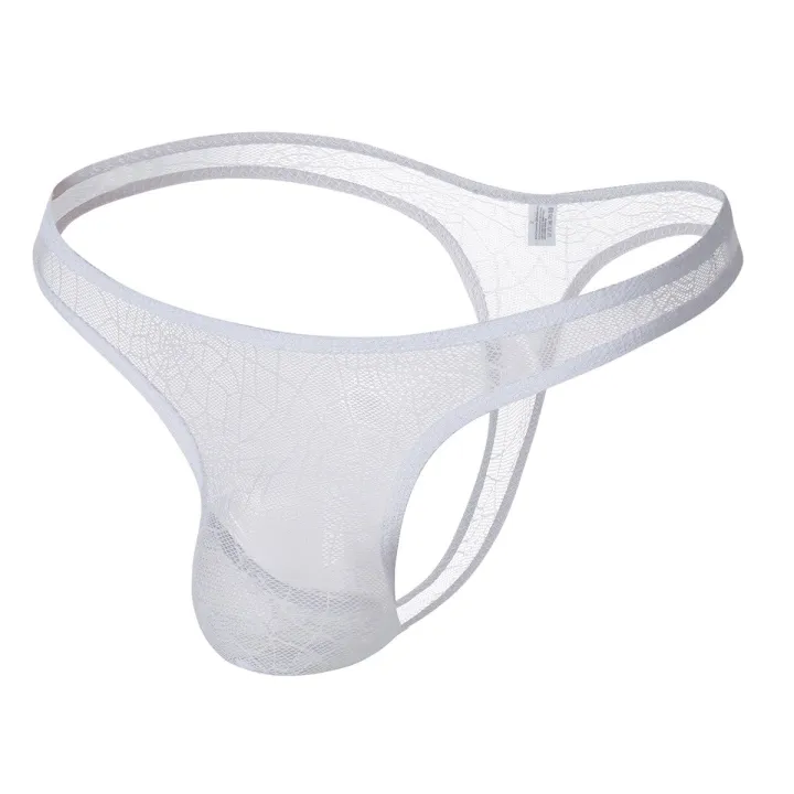 New%20Design%20Brand%20Gay%20Men's%20Transparent%20Yarn%20Half-Pack%20Small%20Triangle%20%20Spide%20Web%20G-strings%20Sexy%20Thongs%20-%20Image%204