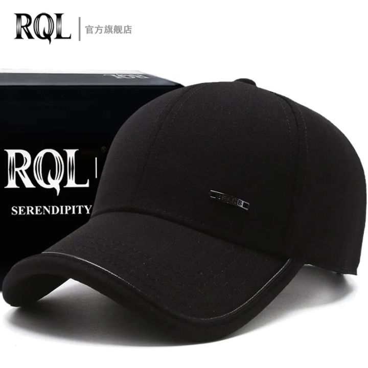 Men's Hat 2022 Autumn Winter Baseball Cap Casual Trucker Cap Outdoor Black Solid Color Keep Warm Windproof Adjustable Snapback