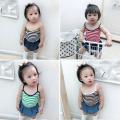 Baby Girls Camisole Cotton Striped Girls Tank Top Summer Kids Underwear Baby Undershirt Children Clothing Age For 2-8Y GE10. 