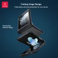 Xundd For Samsung Galaxy Z Flip 5 5G Case Airbags Bumper Shockproof Shell Acrylic+TPU+Glass Back Clear Cover For Flip5 z플립 5 케이스.