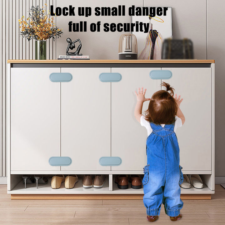 1/4Pcs%20ABS%20Child%20Safety%20Lock%20New%20Protection%20Cupboard%20Closing%20Buckle%20Anti-Pinch%20Housing%20Safety%20Cabinet%20Door%20Refrigerator%20-%20Image%204