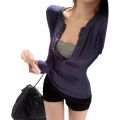 Pure Hot Girl Slim Fit V Collar Sling Outer Long-Sleeves Women's Spring 2024 New Tight Slimming Two-Piece Suit. 