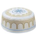 Men's Muslim Prayer Caps Saudi Arabia Islamic Cotton Embroidery Leisure Hat Men Headscarf Topkippot Turban Saudi Uae Cap.