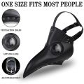 Steampunk Plague Doctor Mask With Long Nose Bird Beak Funky PU Leather Props For Halloween Cosplay Party. 
