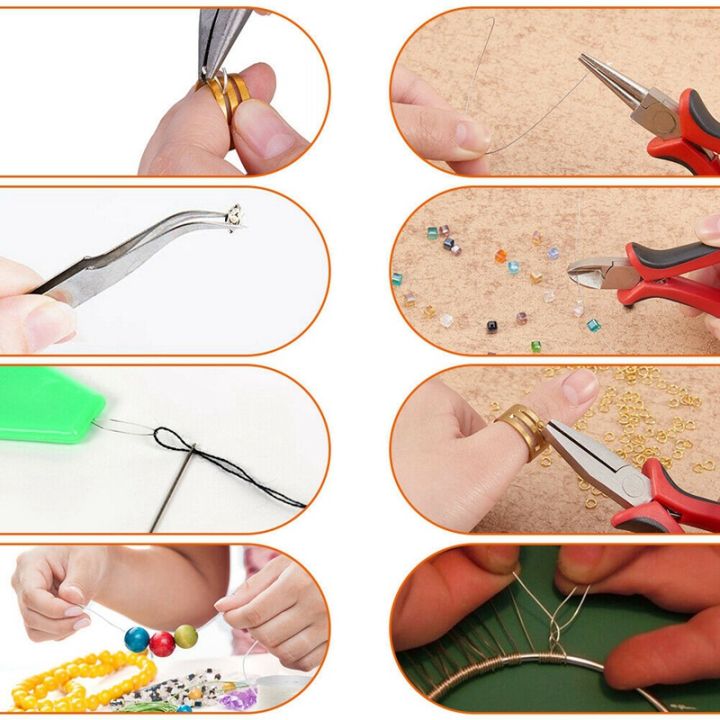 Jewelry%20Making%20DIY%20Bracelet%20Necklace%20Material%20Tool%20Pliers,Jewelry%20Set%20Getting%20Started,Bracelet,Earring%20Making%20Kit%20-%20Image%203