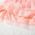 【Flash sale】 summer new girl baby dress mesh small flying sleeves puff dress sweet princess birthday party dress. 