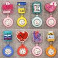 Glitter Acrylic Hospital Acrylic Heart Stethoscope Lovely Nurse Doctor Alligator Clip Pocket Watches Medical Hang Clock Gift.