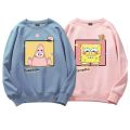 Early Spring SpongeBob SquarePants Sweater Loose Lazy Patrick Star Hoodie Couple Hoodies Womens Cartoon Comfortable Sweatshirt.