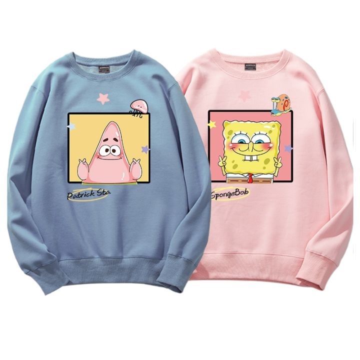 Early%20Spring%20SpongeBob%20SquarePants%20Sweater%20Loose%20Lazy%20Patrick%20Star%20Hoodie%20Couple%20Hoodies%20Womens%20Cartoon%20Comfortable%20Sweatshirt%20-%20Image%202