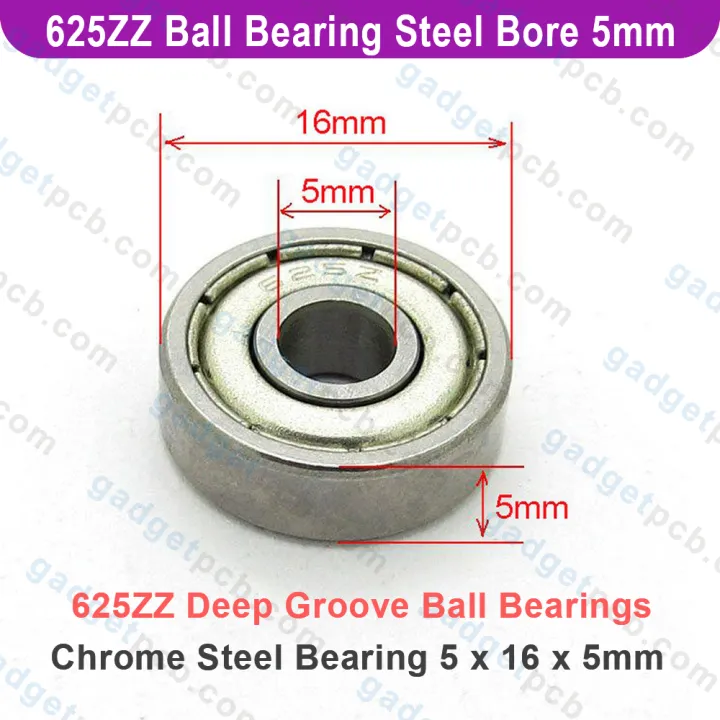 10pcs%20625ZZ%20Deep%20Groove%20Ball%20Bearings%20625z%205%20x%2016%20x%205mm%20Bearing%20Steel%20Bore%205mm%20diameter%20-%20Image%203