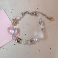 Goth Harajuku Cute Y2k Handmade Aesthetic Heart Star Charm Beads Bracelet For Women Girl Vintage Grunge EMO 2000s Accessories Qoddess. 