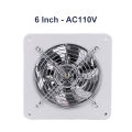 Facilitating your life 4/6/8 Inch White Shell Stainless Steel Fan Blade High-speed Silent Exhaust Fan 2800 (r/min).