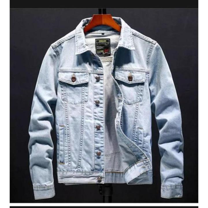 Light Blue Denim Jacket For Men