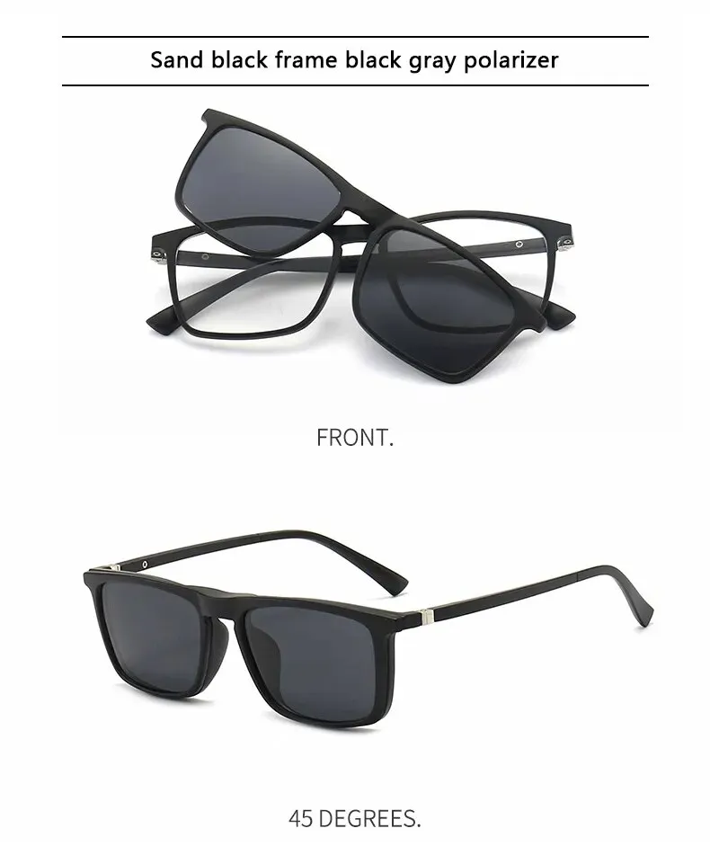 Polarized Sunglasses Men Women In Magnetic Clip On Glasses