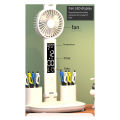 Rechargeable Table Lamp for Study Desk Lamp Led Table Light with Fan, Led Clock Dispaly Reading Lamp. 
