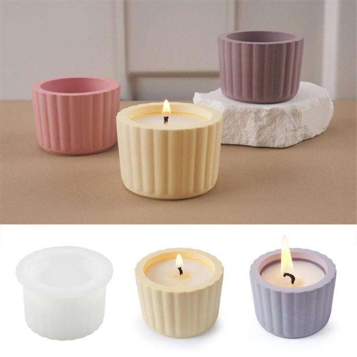Candle Cup Silicone Mold DIY Round Succulent Flower Pots Storage Boxes