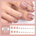 【The Edge of Beauty】New UMMER 24 Feet Nail Feet Nail Tip Finihed Product Wholeale Toenail Nail Patch Nail ticker Fake Nail Tip.
