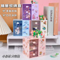 SimpleinsWind Transparent Desktop Storage Box Drawer Student Stationery Pen Holder Dorm Sundries Compartmented Storage Boxes. 