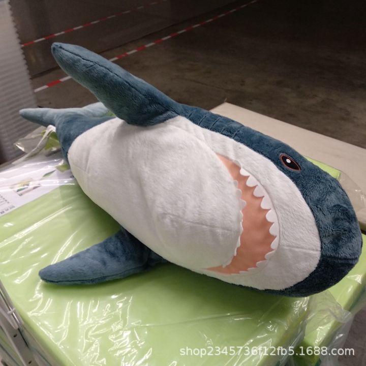 Cross-border cute ah woo shark pillow big shark doll plush toy doll birthday gift women's batch found goods