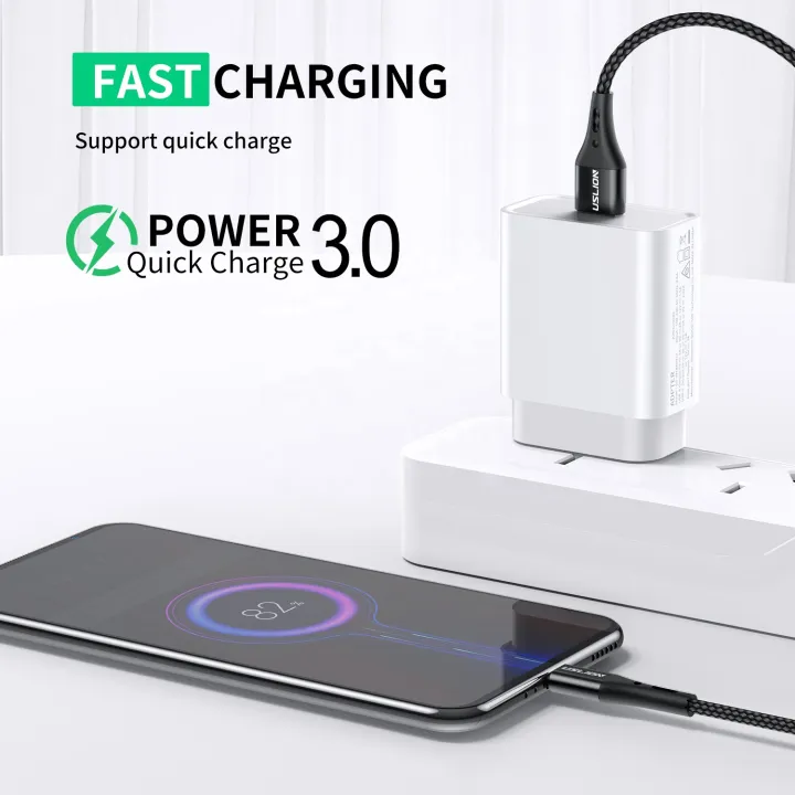 USLION%203A%202M%20(2%20Meter)%20Micro%20USB%20Cable%20Fast%20Charge%20USB%20Data%20Cable%20Cord%20for%20Android%20Phone%20and%20other%20Devices%20USB%20Data%20Cable%20-%20Image%205
