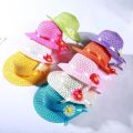 Sagit Baby Kids Girl Summer Floral Flower Straw Visor Sun Hat Beach Hats. 