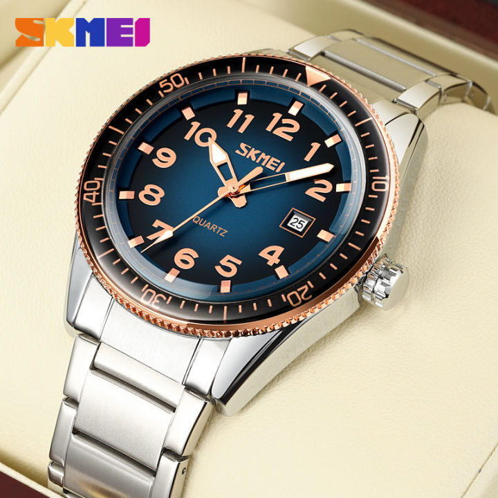 Skmei Fashion Watch Men Leather Top Luxury Quartz Waterproof Outdoor Sports Relogio Masculino 9232