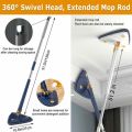 360° Rotatable Adjustable Triangle Cleaning Mop Extendable with Long Handle Hand Twist Quick Dry Mop. 