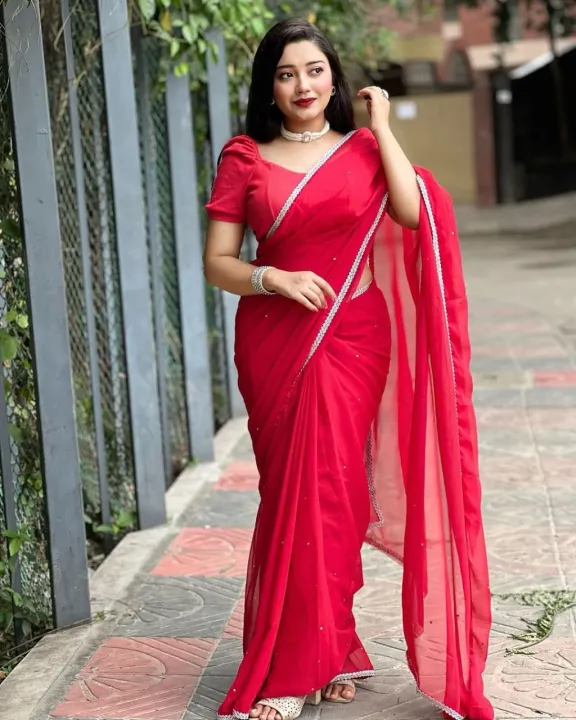 Exclusive%20Design%20Red%20Color%20Georgette%20lace%20and%20stone%20work%20Saree%20With%20Matching%20Blouse%20pis%20for%20women%20-%20Image%202