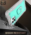 (New)PC + Rubber 3-layers Shockproof Protective Case with Rotating Holder For iPhone 12 Mini.