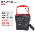Transparent thick bottom folding EVA water bucket, fishing box, car washing bucket. 