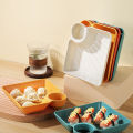 1PCS Vinegar Dish Meal Sushi Dumplings Dish Square PP Snack Plate Dumpling Tray.