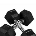 5KG Well-furnished Hex Dumbbell Pair - Black. 