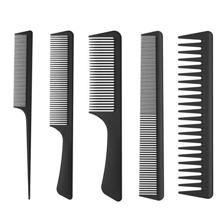 【Hey my home】Fiber Comb Women's Long Hair Comb Hairdressing Haircut Men's Anti-dense Comb Anti-static Barber Accessories