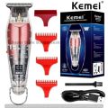 Kemei Km-NG-204 Full transparent Digital meter Hair and Beard Trimmer with fast charging for men - Trimmer - Trimmer. 