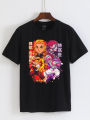Demon slayer print t-shirt for men. 