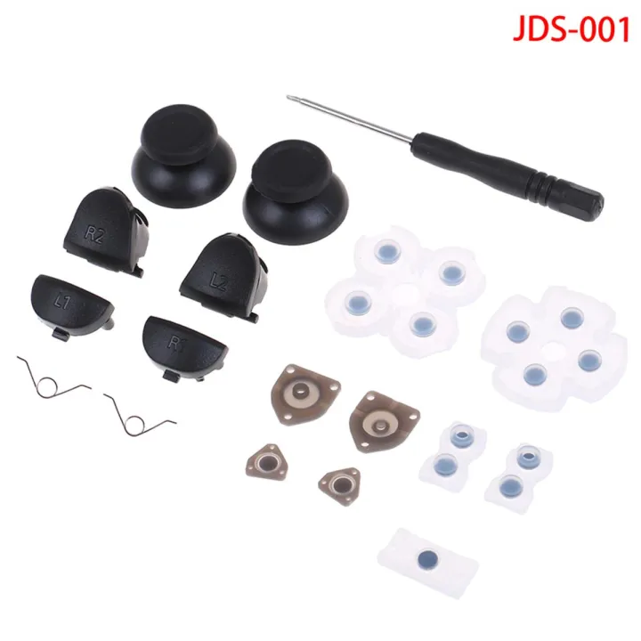 1Set PS4 Controller Part Trigger Buttons Analog Stick + Conductive Rubber Button