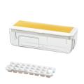Press Type Square Ice Cube Maker Silicone Ice Tray Mold Ice Storage Box With Lid For Kitchen Silicone Square Cubic Container Box. 