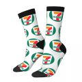 7-11 7-Eleven Logo 1969-2004 Store Design Socks Product for Unisex Compression Dress Socks. 