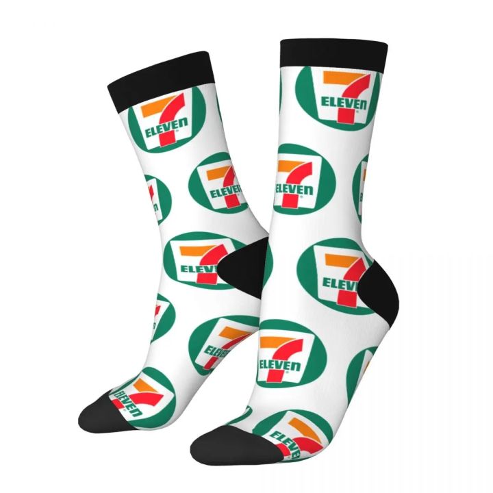 7-11%207-Eleven%20Logo%201969-2004%20Store%20Design%20Socks%20Product%20for%20Unisex%20Compression%20Dress%20Socks%20-%20Image%207