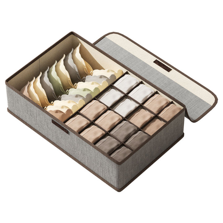 Cotton%20and%20linen%20underwear%20storage%20box%20six-square%20grid%20classification%20folding%20storage%20box%20with%20lid%20fabric%20socks%20storage%20box%20-%20Image%205