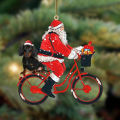 Hanging Widget Eye-catching Creative Santa Cycling Shape Hanging Widget. 