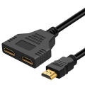 HDMI Splitter Cable – 1 HDMI Input to 2 HDMI Outputs (Male to Dual Female).