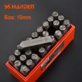 Harden Steel Letters punch 27Pcs ( 3mm / 4mm / 5mm / 6mm / 8mm / 10mm ) Professional Alphabet Chrome Vanadium punch set.