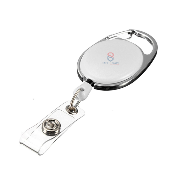 ID Card Key Chain Retractable Pull Badge Reel Recoil Belt Key Ring