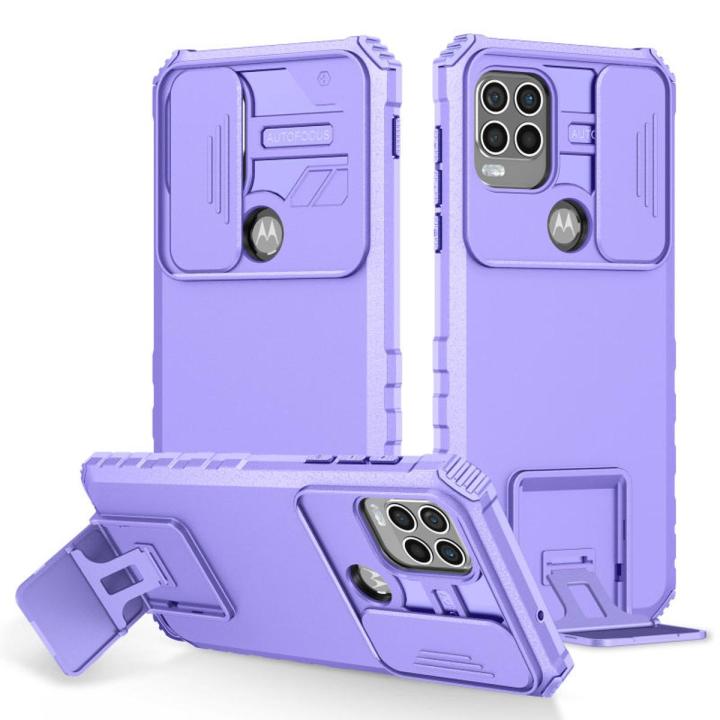 Lereach Case for Motorola MOTO G stylus 5G Camera Armor Three-dimensional adjustable bracket Holder Shockproof Back Cover