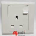 MK Made in Singapore SLIMLINE PLUS 13A 3 Pin Flat 1 Gang Socket with Switch Three 3Pin.