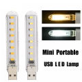 Mini USB LED Night Lights 8LEDs Bank Lightning Bulb 5V Home Office Table Desk Book Lamp. 