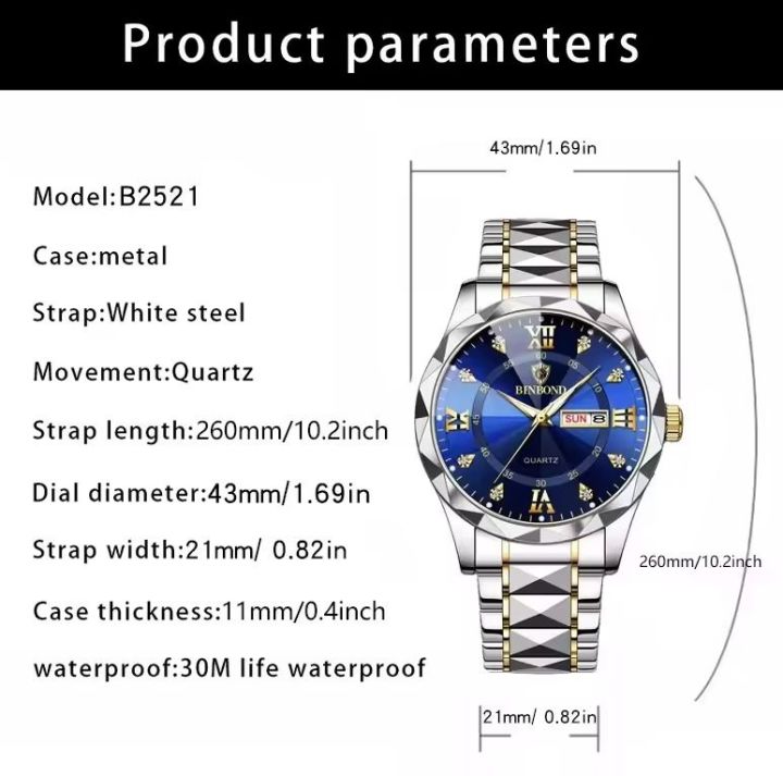 BINBOND%202521%20Men%E2%80%99s%20Luxury%20Stainless%20Steel%20Fashion%20Business%20Watch%20Luminous%20Dial%20Calendar%20Quartz%20Wrist%20Watch%20-%20Image%203