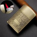 Metal Lighter Windproof Red Flame Lights Vintage Classic Gas Lighters Top Grade Gifts.