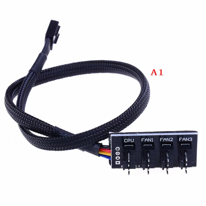 Host Case PC Cooler Fan Power Cable 1 Female to 4 Male 4Pin Socket Fan ...